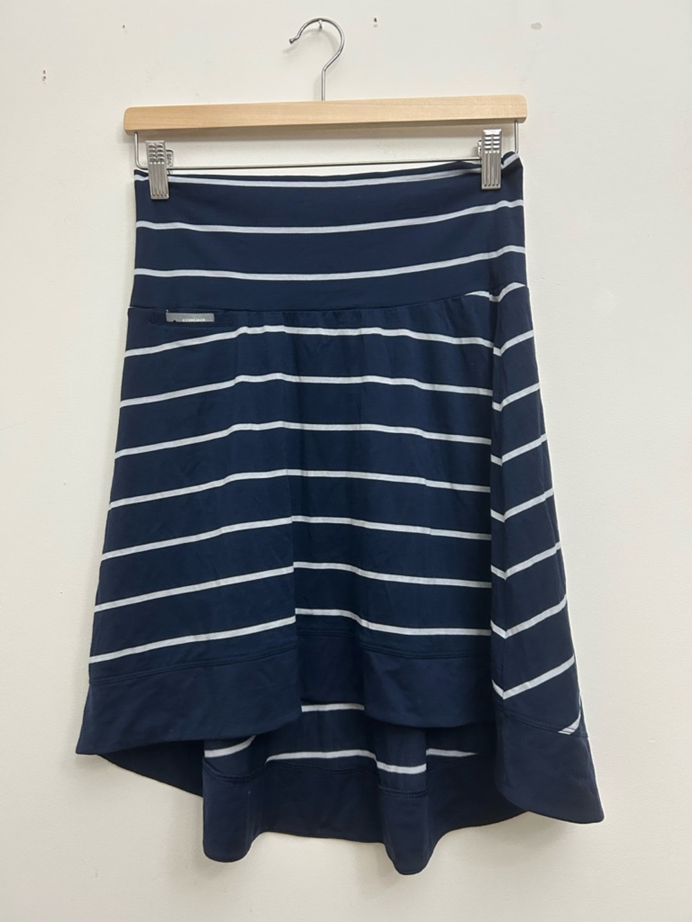 Icebreaker Merino Allure Navy Striped Skirt Boho Outdoor Casual